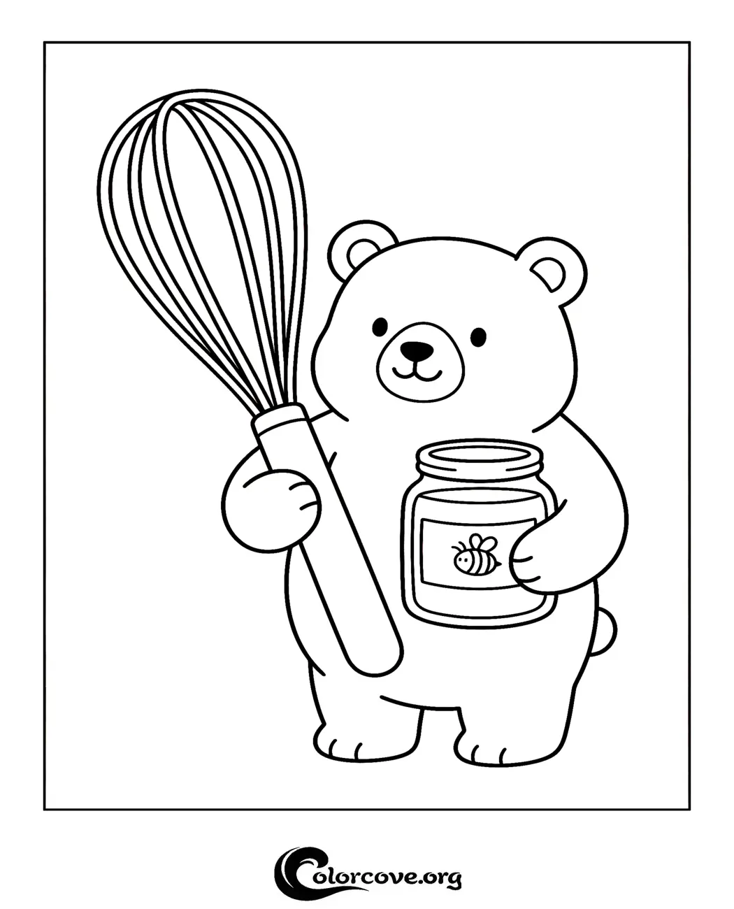 Bring this sweet bear to life with your favorite colors! This delightful baking-themed coloring page is perfect for children who love animals and kitchen fun, and it is ready to print in seconds.