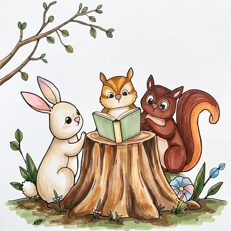 37 Páginas para colorear de animales adorables leyendo: Arte estético y acogedor