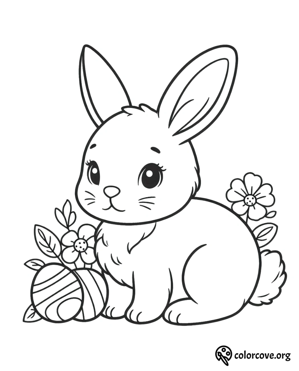 a black and white drawing of a rabbit