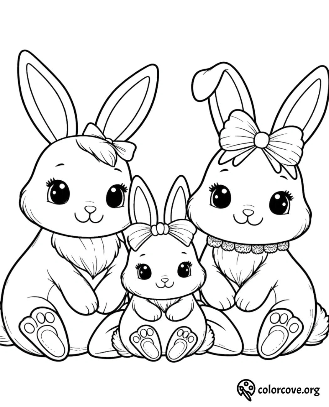 a group of cartoon bunnies