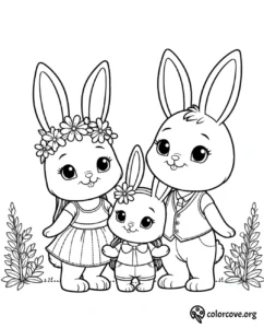 a group of cartoon bunnies