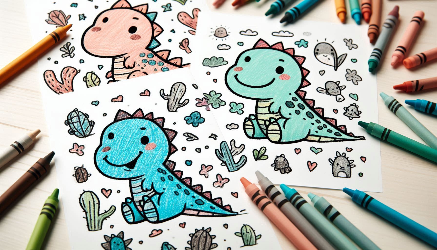 28 Free Cute Dinosaur Coloring Pages