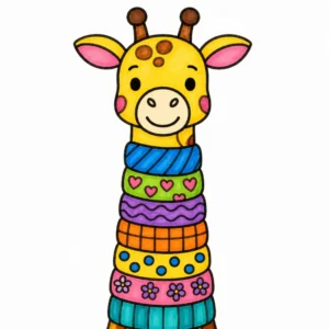 54 Cute Giraffe Coloring Pages: Adorable Safari Art for Kids