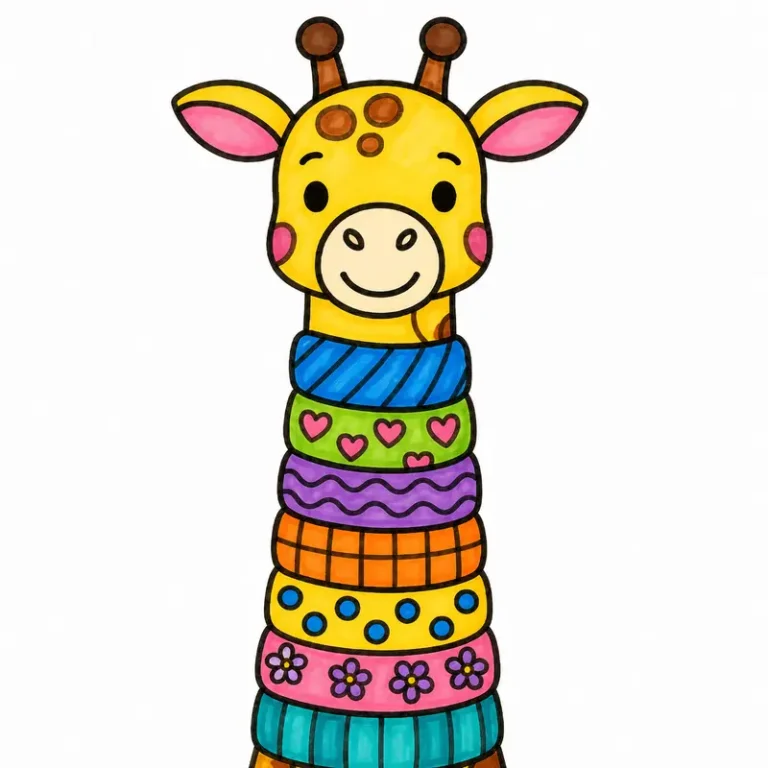 54 Cute Giraffe Coloring Pages: Adorable Safari Art for Kids