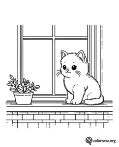 a cat sitting on a window sill