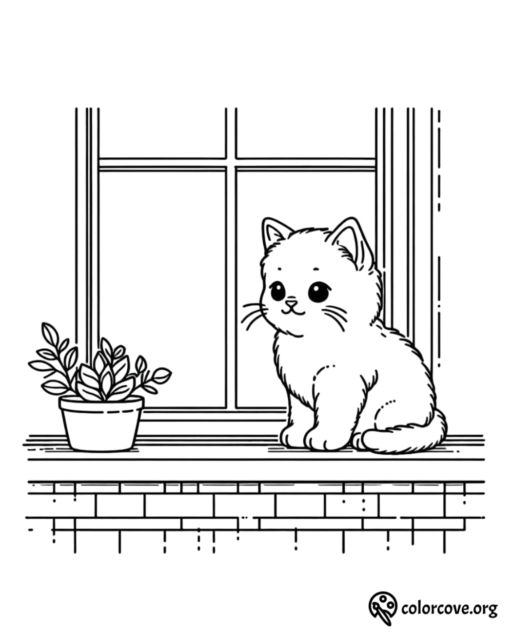 a cat sitting on a window sill