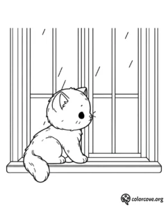 a cat sitting on a window sill