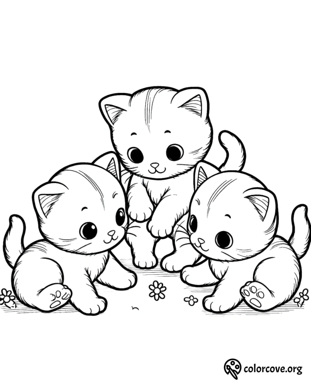 a group of kittens sitting around each other