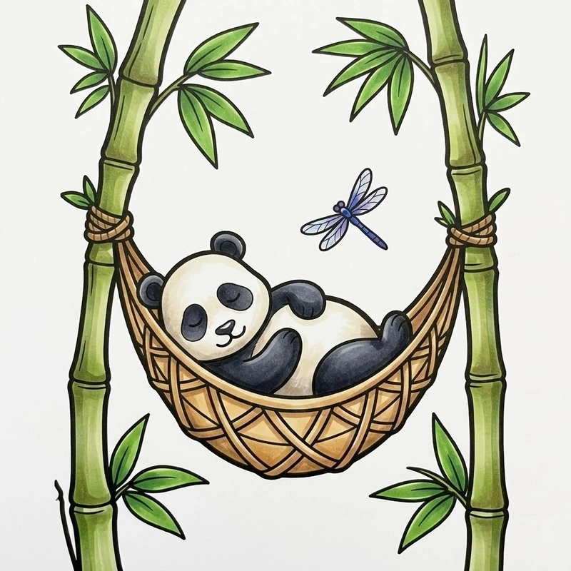 42 Cute Panda Coloring Pages: Aesthetic Zen Art Designs