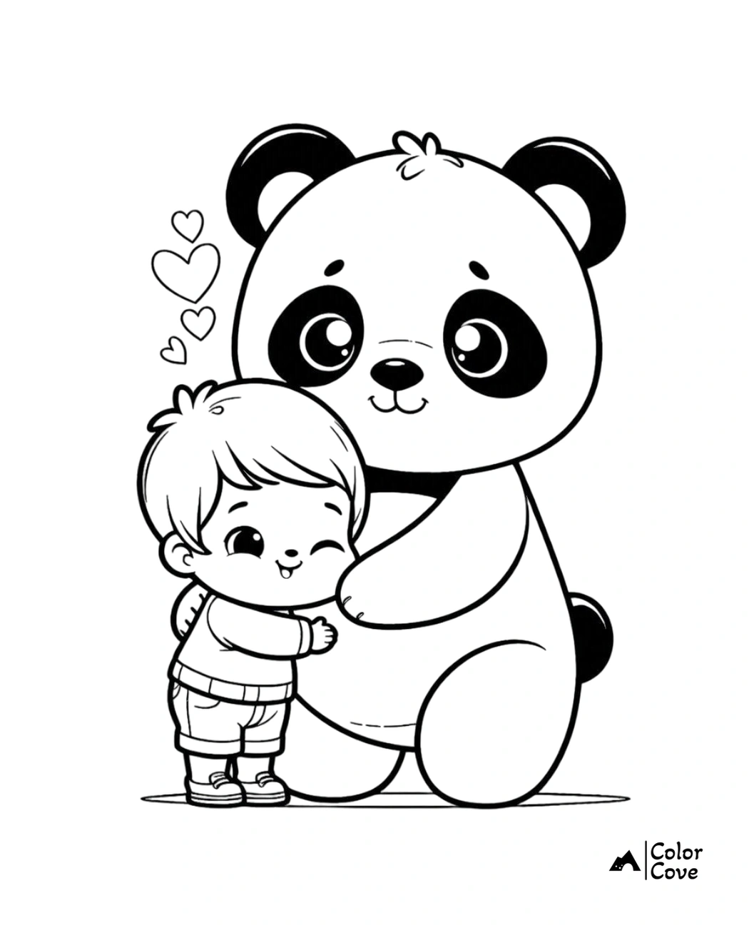 Cute Panda Coloring Pages Free Printable Sheet (12)