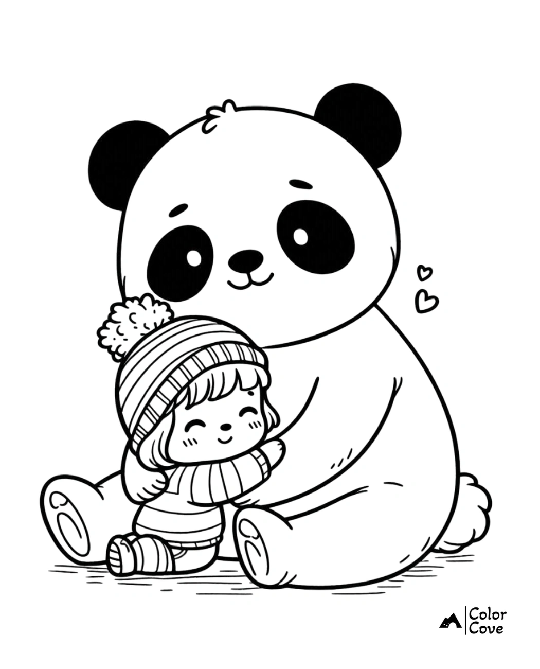 Cute Panda Coloring Pages Free Printable Sheet (13)