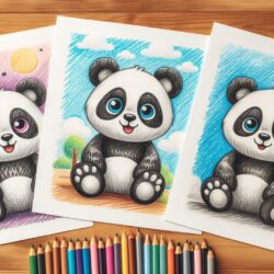 Cute Panda Coloring Pages Free Printable Sheet