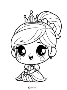 20 Free Cute Princess Coloring Pages