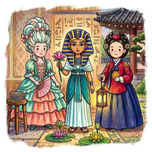 72 Cute Princesses From Around The World Coloring Pages: Global Royalty