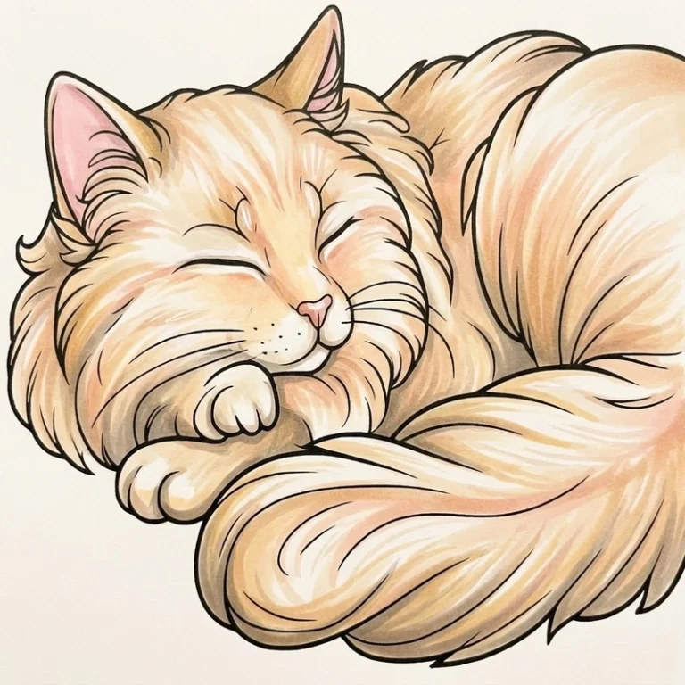 Gato Ragdoll para Colorear: 44 Tiernas Páginas