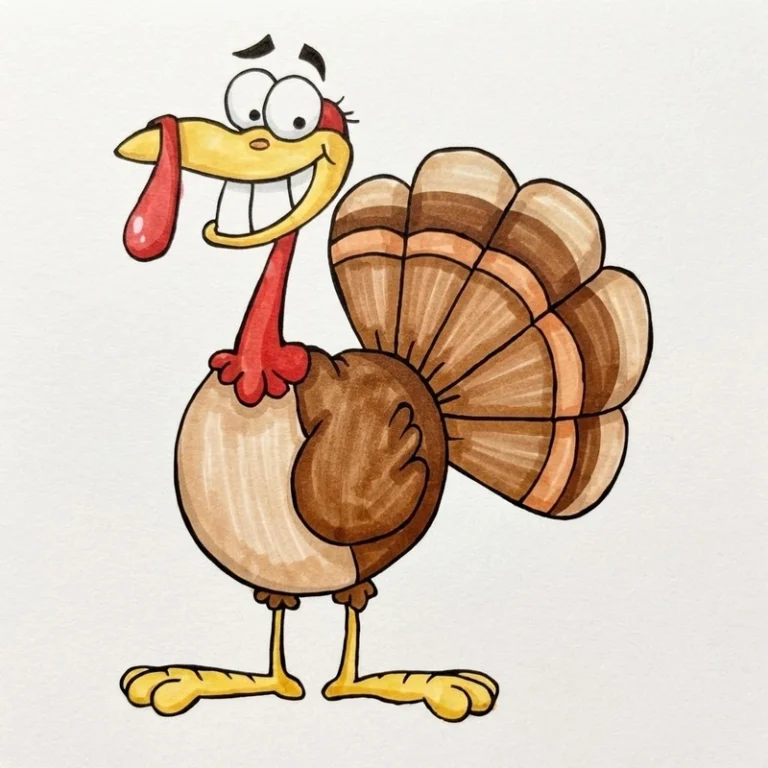 24 Cute Turkey Coloring Pages: Festive Fall Art Fun