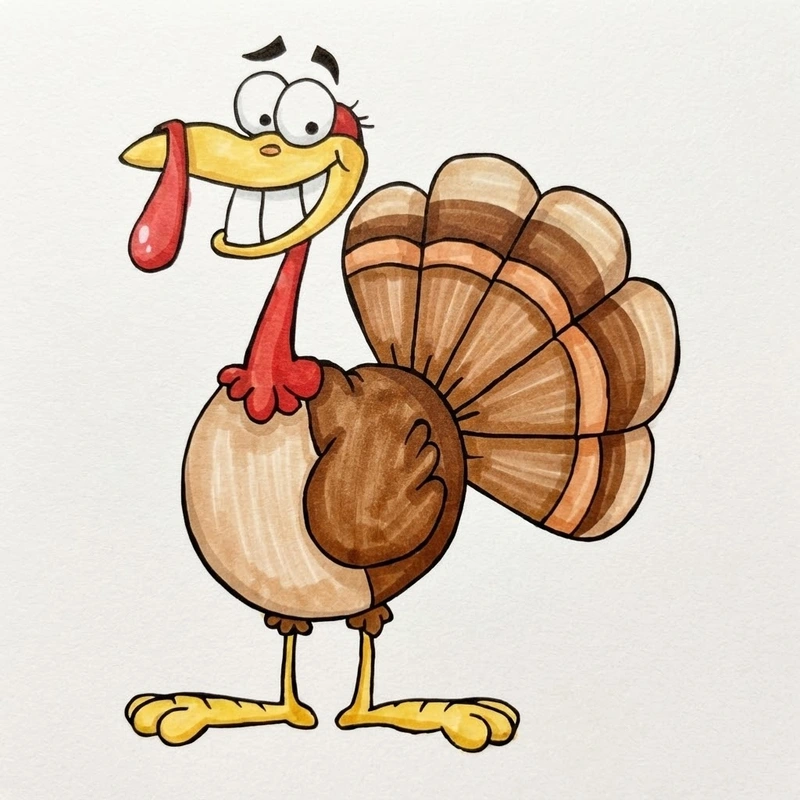 24 adorables dibujos de pavos para colorear: ¡Diversión artística otoñal y festiva!