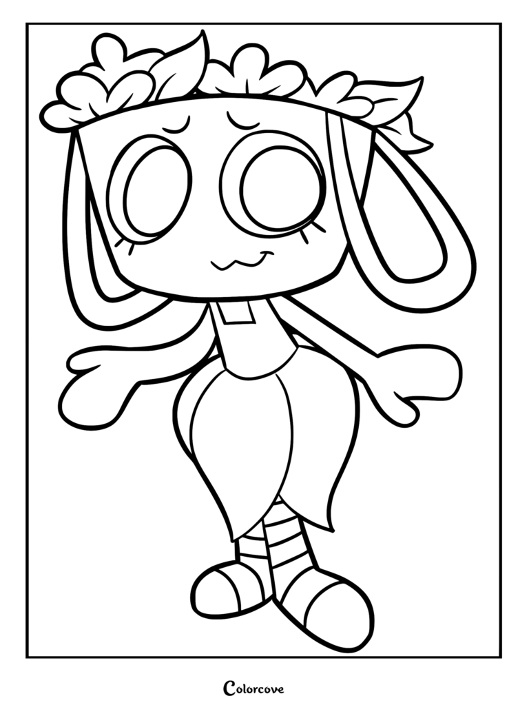 Bassie poses with a leafy headpiece and floral skirt.