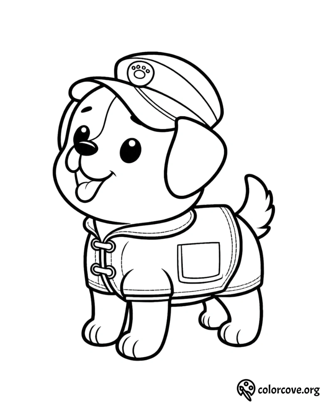 a cartoon of a dog wearing a hat