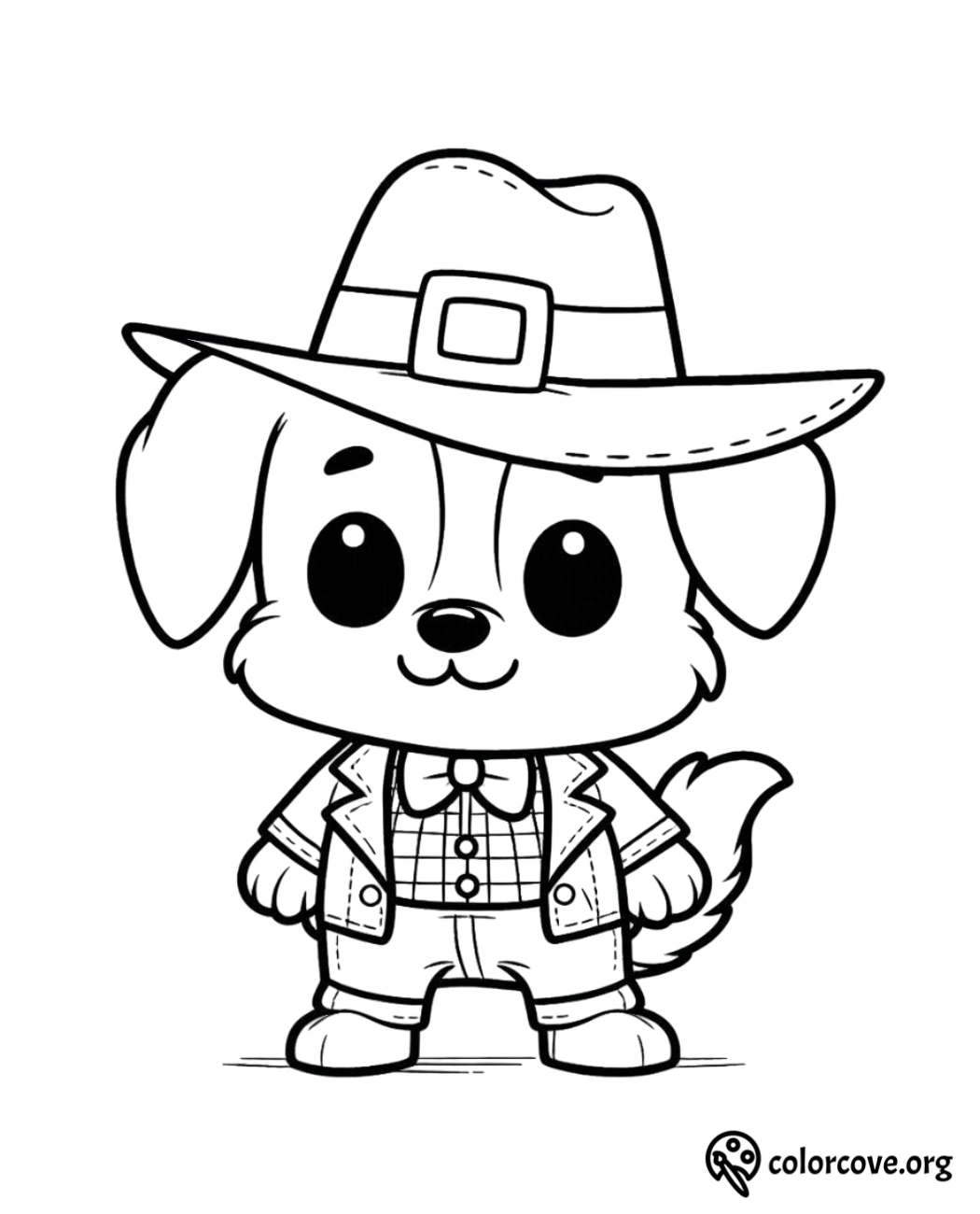 a cartoon of a dog wearing a hat