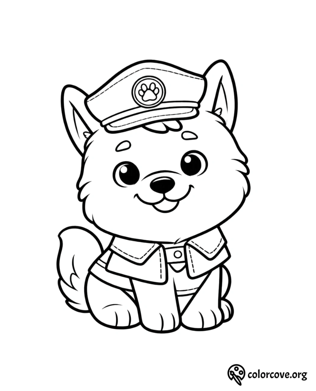 a cartoon of a dog wearing a hat