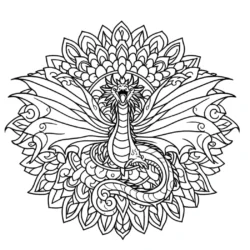 Dragon Mandala Coloring Pages Free Printable (16)