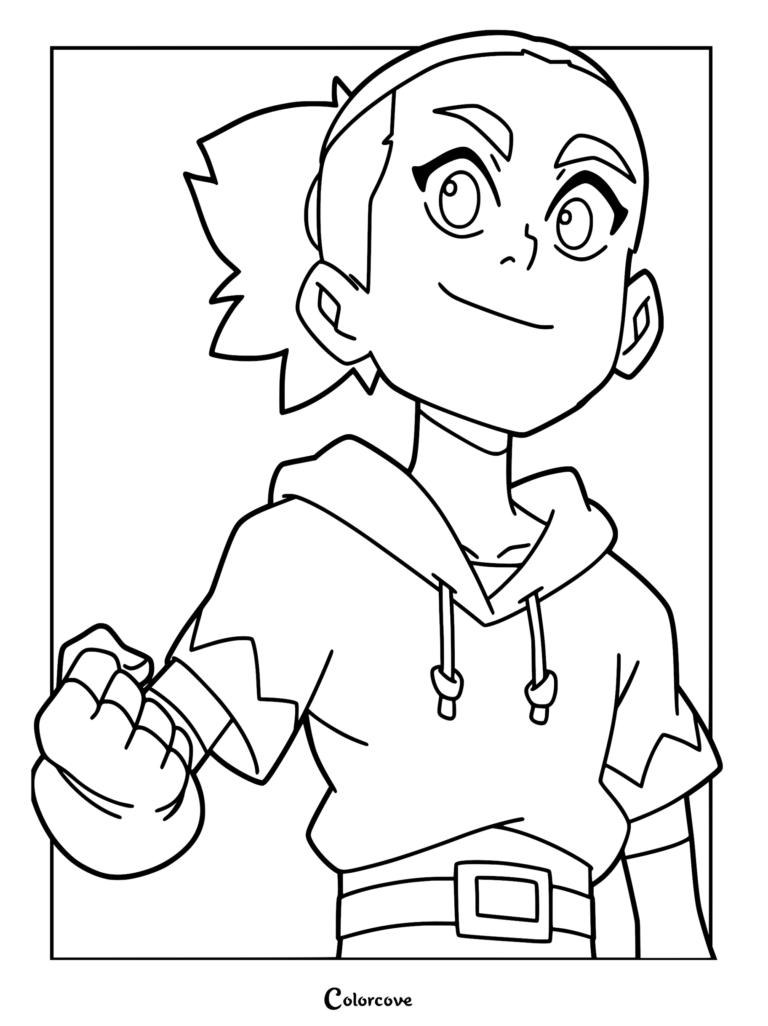Key from Dragon Striker smiling with his fist raised high.