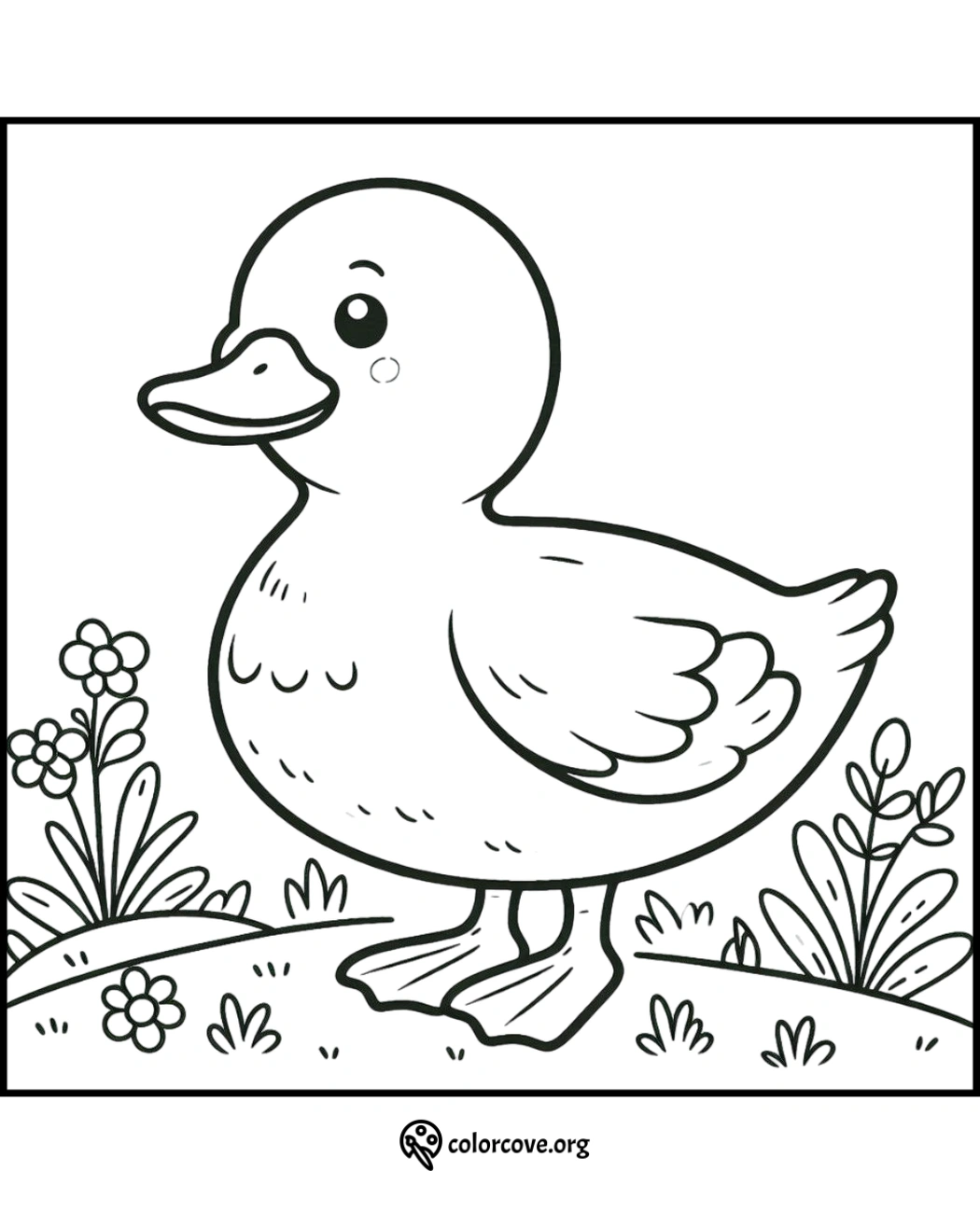 a cartoon of a duck