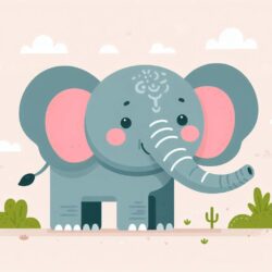 a cartoon of an elephant