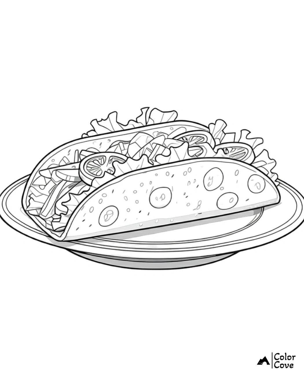 a taco on a plate