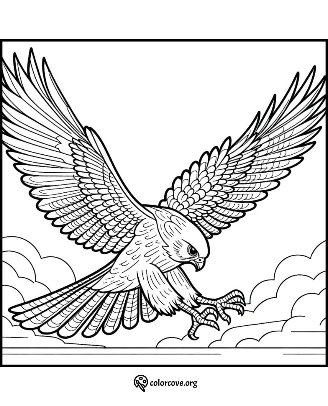 a drawing of a bird flying