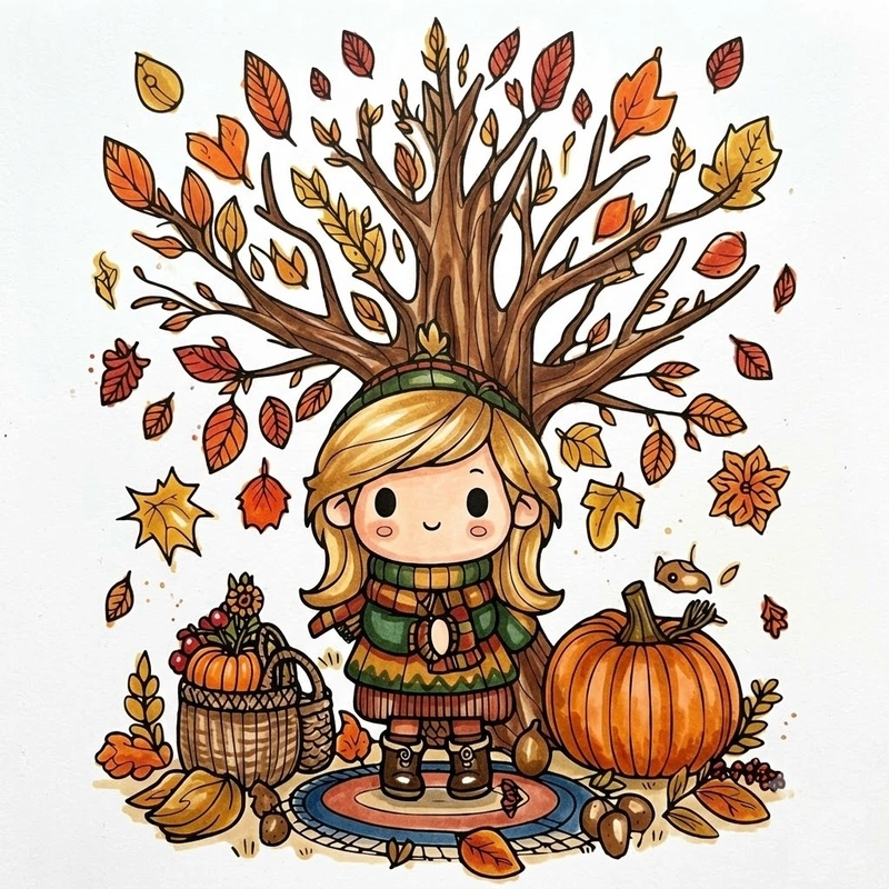62 Cozy Fall Coloring Pages: Aesthetic Autumn Relaxation