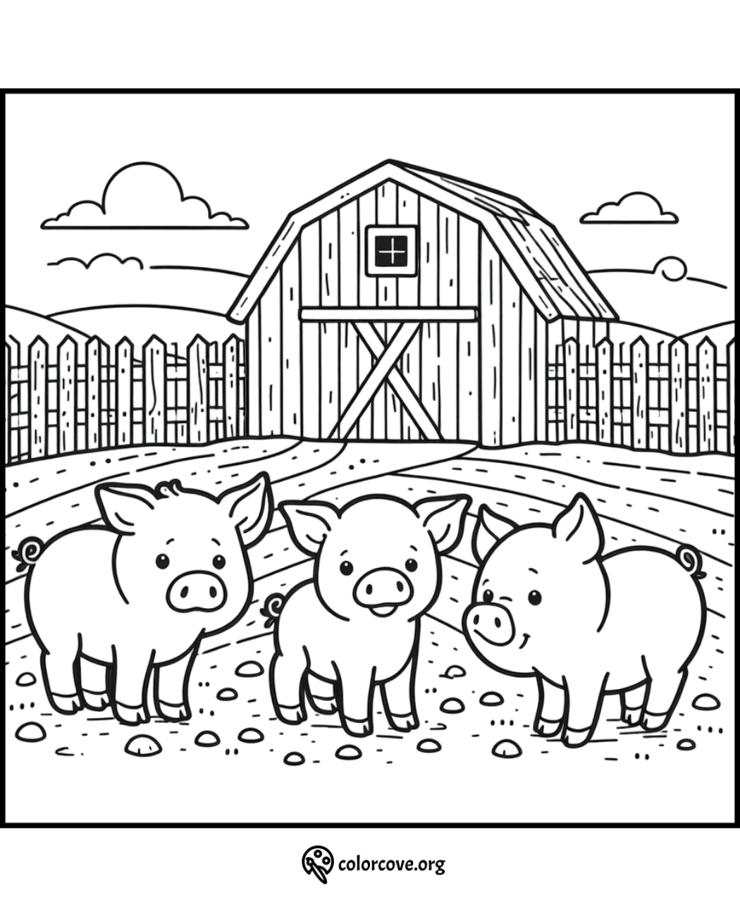 a group of pigs in a field