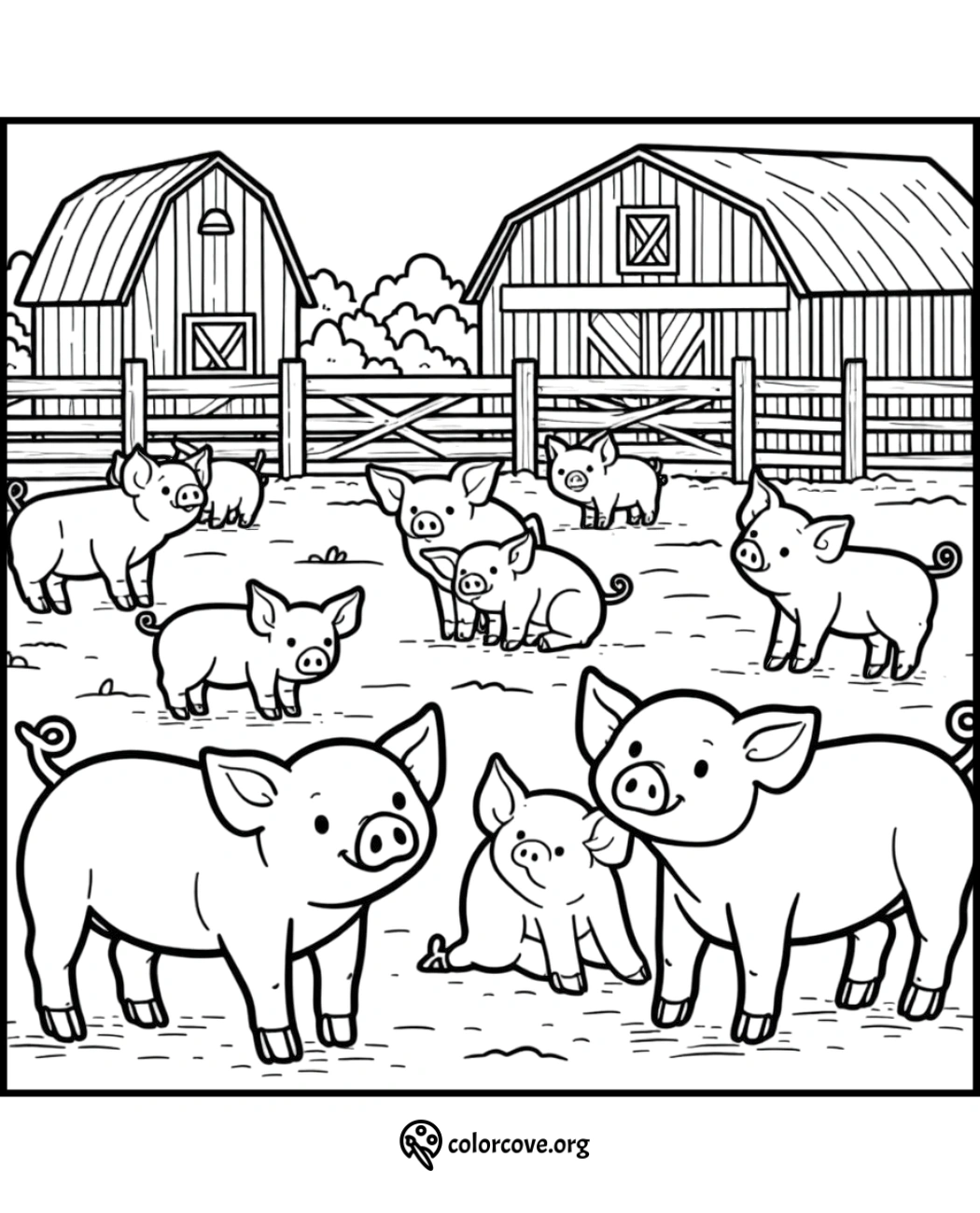 a group of pigs in a pen