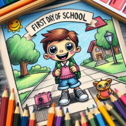 First Day of School Coloring Pages Free Printable