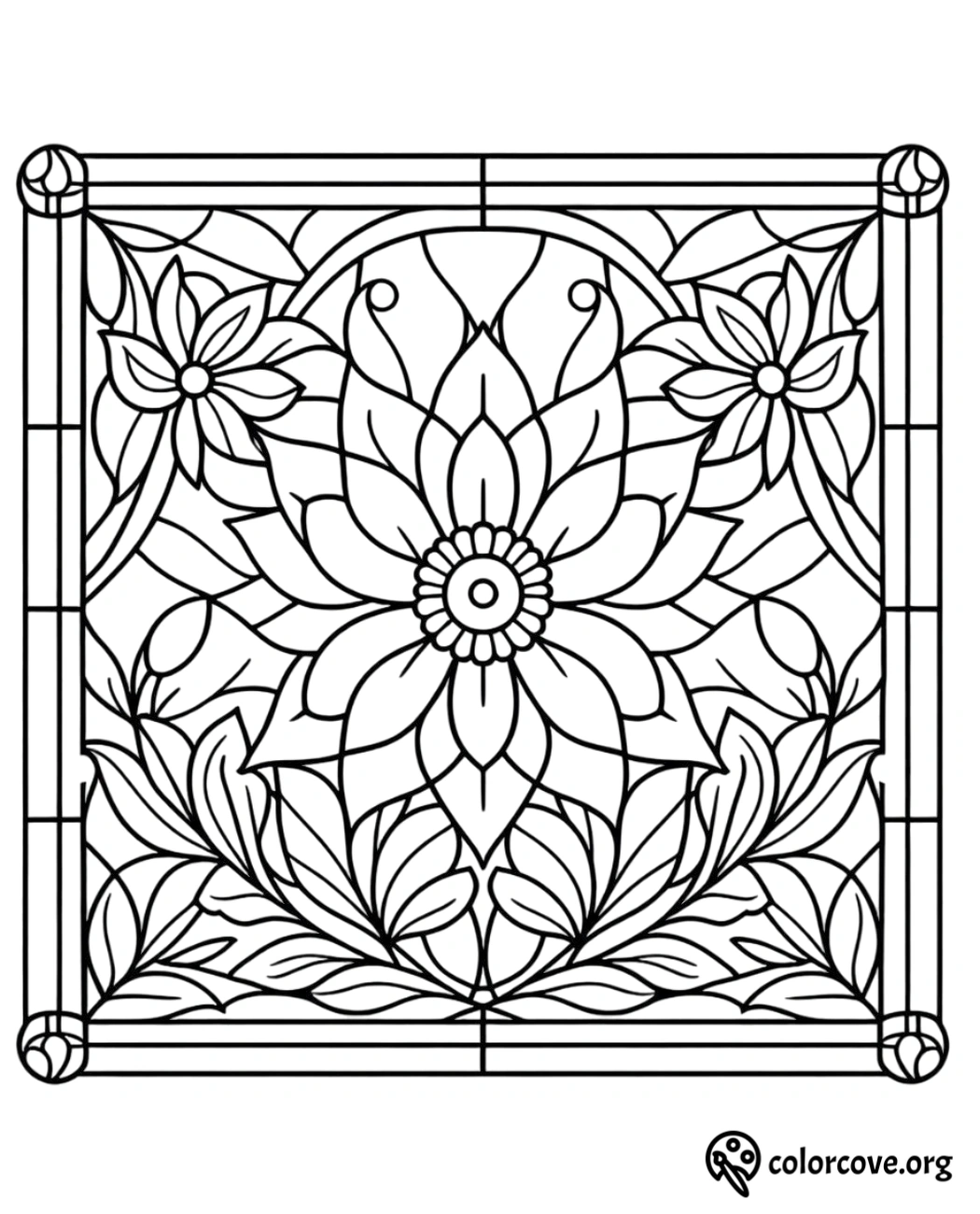 a black and white drawing of a flower pattern