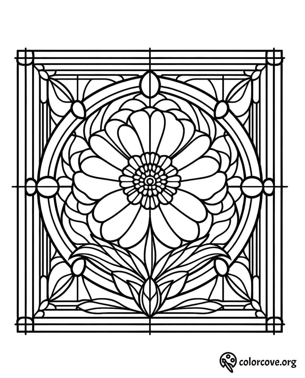 a black and white drawing of a flower