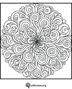 a black and white mandala