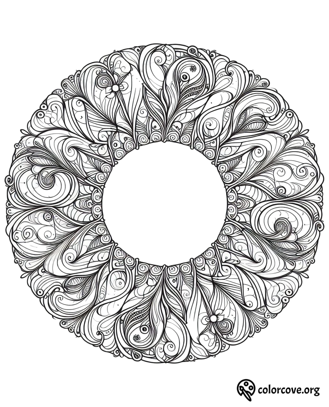 a circular black and white pattern