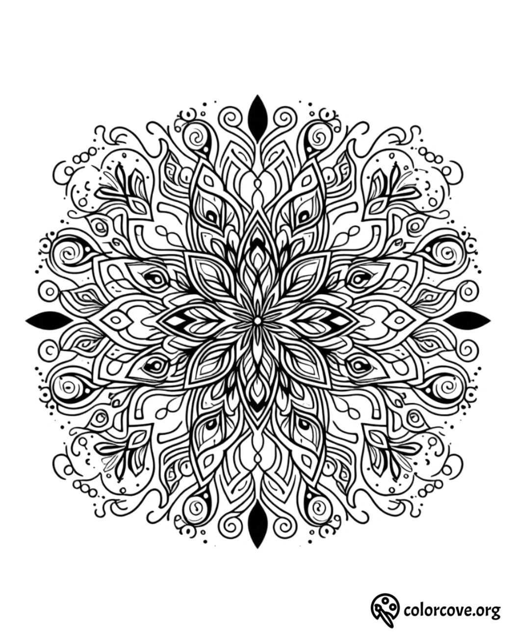 a black and white circular pattern