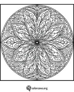 a black and white mandala