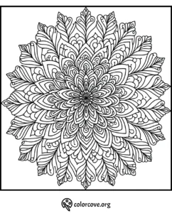 a black and white drawing of leaves and flowers