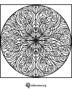 a black and white circular pattern