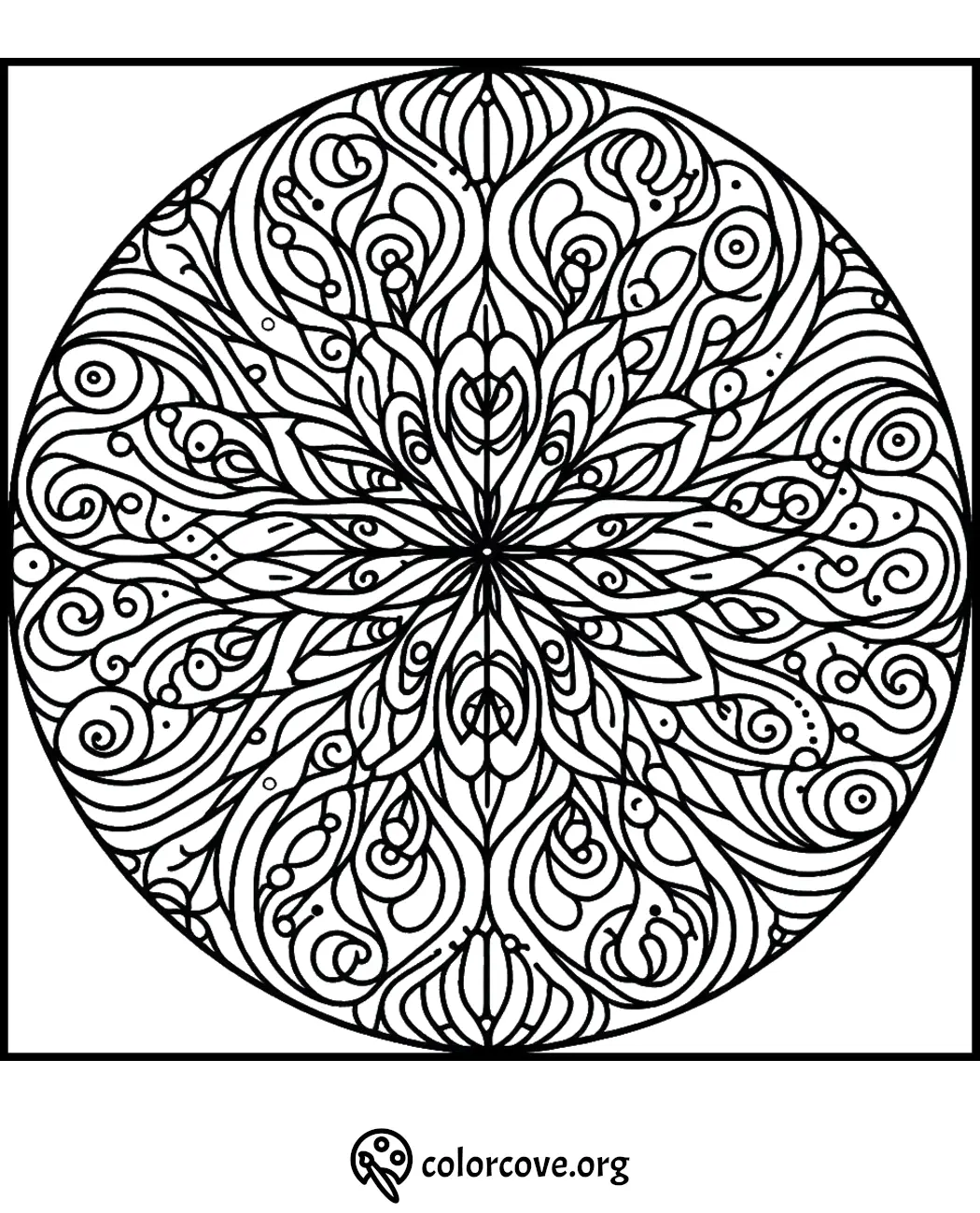 a black and white circular pattern