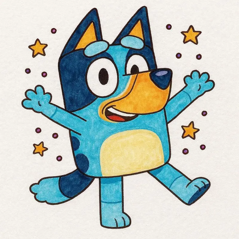 65 Bluey Coloring Pages: For Real Life Creative Fun