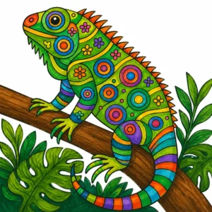 45 Fun Iguana Coloring Pages for Creative Kids and Adults
