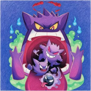 35 Dibujos de Gengar para Colorear e Imprimir