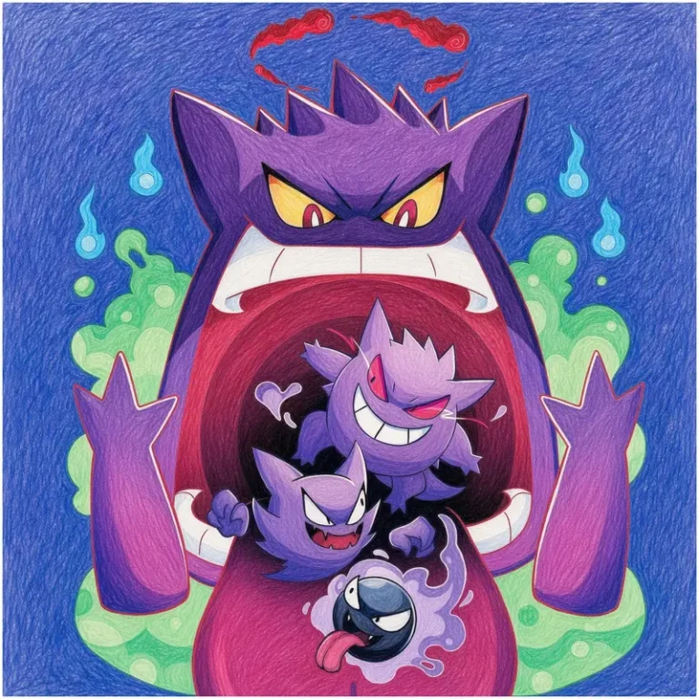 35 Gengar Coloring Pages: Print & Color Online for Free