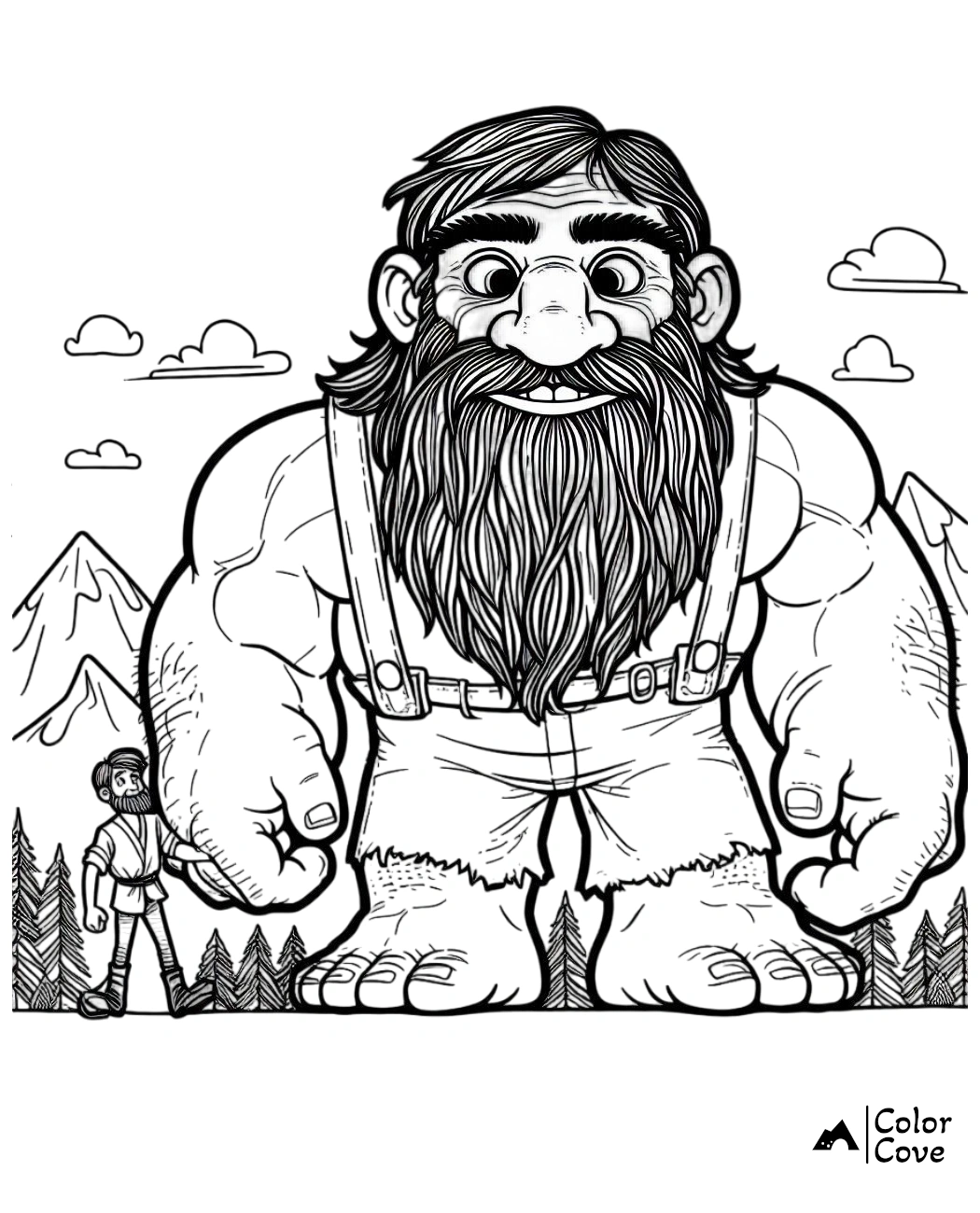 a cartoon of a man with a beard