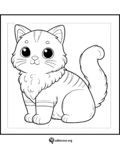a black and white drawing of a cat